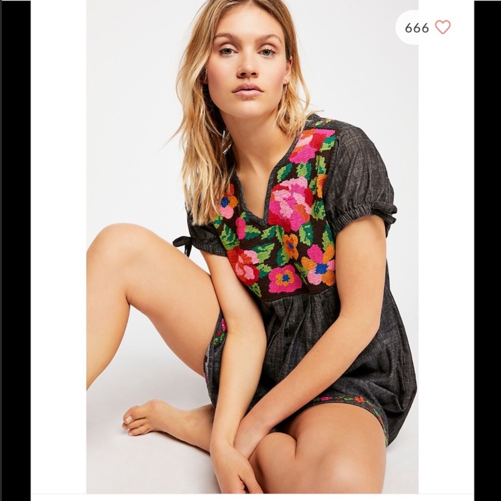 Free People Oaxaca Chambray Embroidered Dress - Picture 4 of 15